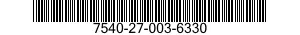 7540-27-003-6330 FORM,PRINTED 7540270036330 270036330