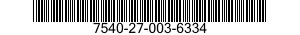 7540-27-003-6334 FORM,PRINTED 7540270036334 270036334