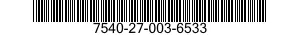7540-27-003-6533 FORM,PRINTED 7540270036533 270036533