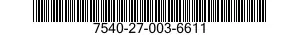 7540-27-003-6611 FORM,PRINTED 7540270036611 270036611