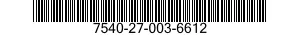 7540-27-003-6612 FORM,PRINTED 7540270036612 270036612