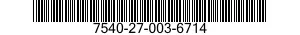 7540-27-003-6714 FORM,PRINTED 7540270036714 270036714