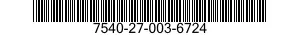 7540-27-003-6724 FORM,PRINTED 7540270036724 270036724