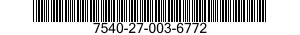 7540-27-003-6772 FORM,PRINTED 7540270036772 270036772
