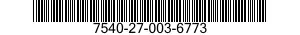 7540-27-003-6773 FORM,PRINTED 7540270036773 270036773