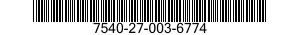 7540-27-003-6774 FORM,PRINTED 7540270036774 270036774