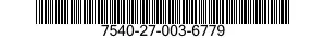 7540-27-003-6779 FORM,PRINTED 7540270036779 270036779