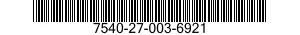 7540-27-003-6921 FORM,PRINTED 7540270036921 270036921