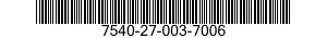 7540-27-003-7006 FORM,PRINTED 7540270037006 270037006