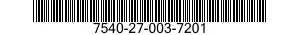 7540-27-003-7201 FORM,PRINTED 7540270037201 270037201