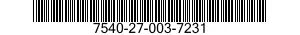 7540-27-003-7231 FORM,PRINTED 7540270037231 270037231