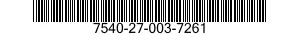 7540-27-003-7261 FORM,PRINTED 7540270037261 270037261