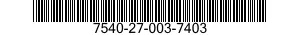 7540-27-003-7403 FORM,PRINTED 7540270037403 270037403
