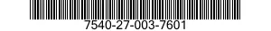 7540-27-003-7601 FORM,PRINTED 7540270037601 270037601