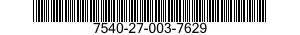 7540-27-003-7629 FORM,PRINTED 7540270037629 270037629