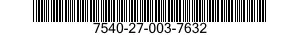 7540-27-003-7632 FORM,PRINTED 7540270037632 270037632
