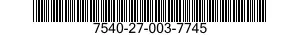 7540-27-003-7745 FORM,PRINTED 7540270037745 270037745
