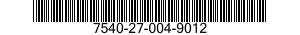 7540-27-004-9012 FORM,PRINTED 7540270049012 270049012