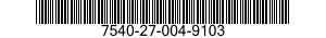 7540-27-004-9103 FORM,PRINTED 7540270049103 270049103