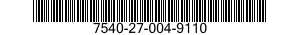 7540-27-004-9110 FORM,PRINTED 7540270049110 270049110
