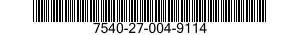 7540-27-004-9114 FORM,PRINTED 7540270049114 270049114