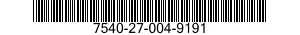 7540-27-004-9191 FORM,PRINTED 7540270049191 270049191