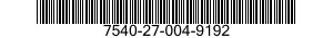 7540-27-004-9192 FORM,PRINTED 7540270049192 270049192