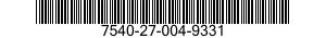 7540-27-004-9331 FORM,PRINTED 7540270049331 270049331