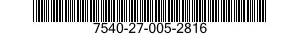 7540-27-005-2816 FORM,PRINTED 7540270052816 270052816