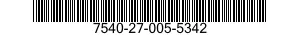 7540-27-005-5342 FORM,PRINTED 7540270055342 270055342