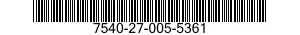 7540-27-005-5361 FORM,PRINTED 7540270055361 270055361