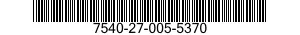 7540-27-005-5370 FORM,PRINTED 7540270055370 270055370