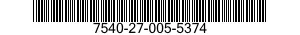 7540-27-005-5374 FORM,PRINTED 7540270055374 270055374