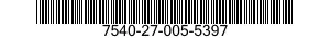 7540-27-005-5397 FORM,PRINTED 7540270055397 270055397