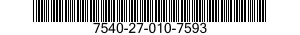 7540-27-010-7593 FORM,PRINTED 7540270107593 270107593