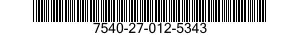 7540-27-012-5343 FORM,PRINTED 7540270125343 270125343