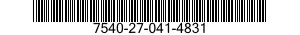 7540-27-041-4831 FORM,PRINTED 7540270414831 270414831