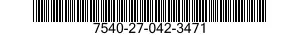 7540-27-042-3471 FORM,PRINTED 7540270423471 270423471