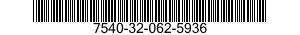 7540-32-062-5936 FORM,PRINTED 7540320625936 320625936