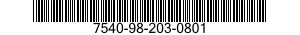 7540-98-203-0801 FORM,PRINTED 7540982030801 982030801