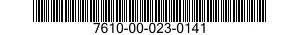 7610-00-023-0141  7610000230141 000230141