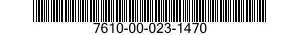 7610-00-023-1470  7610000231470 000231470