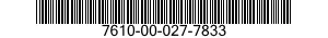 7610-00-027-7833  7610000277833 000277833