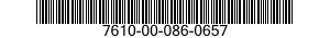 7610-00-086-0657  7610000860657 000860657