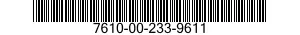 7610-00-233-9611  7610002339611 002339611