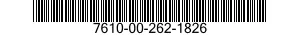 7610-00-262-1826  7610002621826 002621826