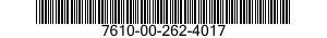 7610-00-262-4017  7610002624017 002624017