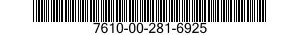 7610-00-281-6925  7610002816925 002816925