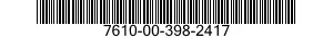 7610-00-398-2417  7610003982417 003982417