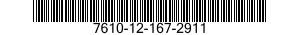 7610-12-167-2911  7610121672911 121672911